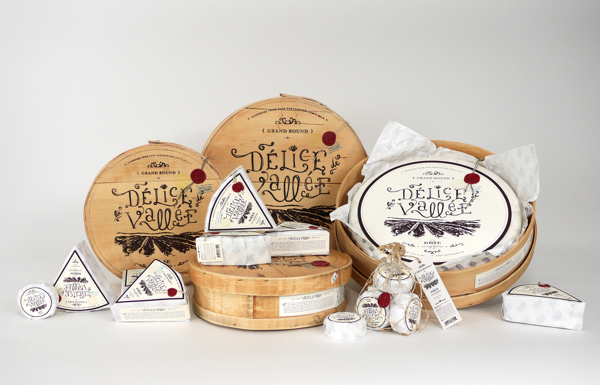 Packaging Creativo para Quesos: Délice de la Vallée || Diseñado por: Fred Carriedo, Estados Unidos