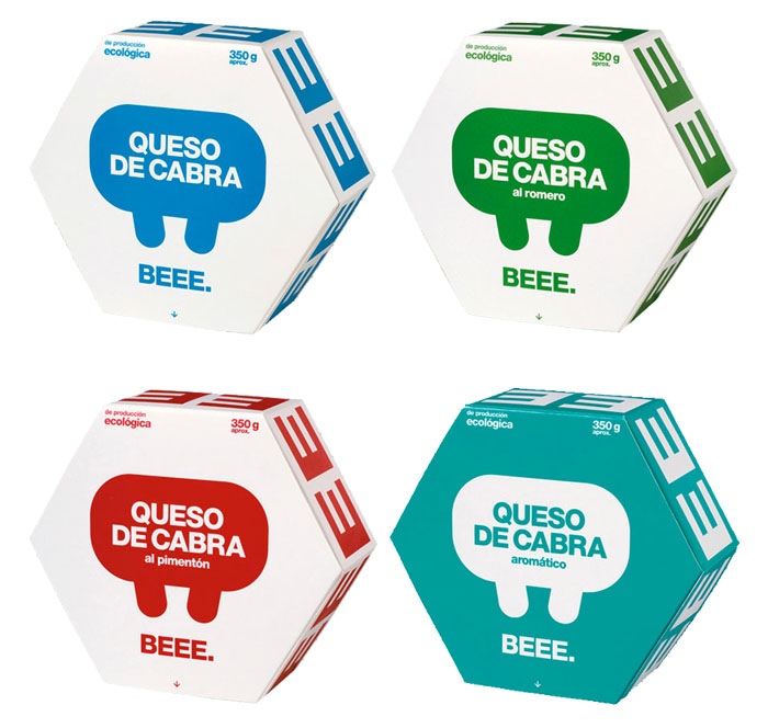 Packaging Creativo para Quesos: Beee || Diseñado por: Eduardo del Fraile, España